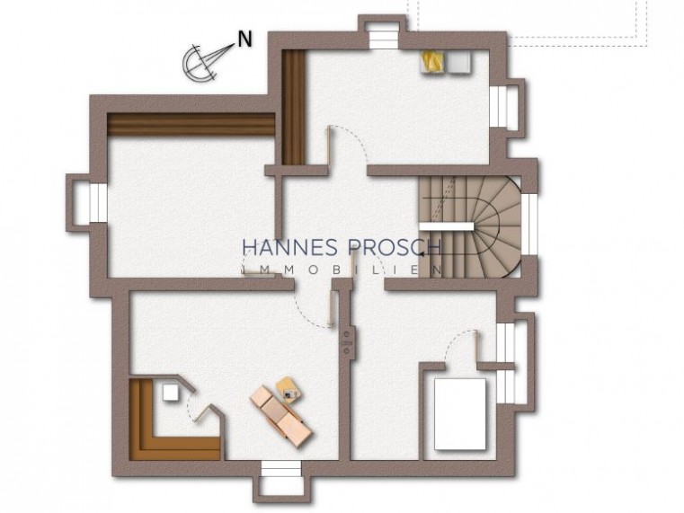 Grundriss KG möbliert