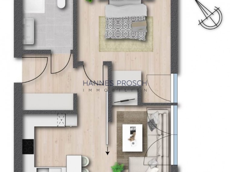 Grundriss möbliert